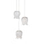 Currey and Company - 9000-1404 - Three Light Pendant - Polpo - White/Silver