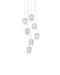Currey and Company - 9000-1405 - Seven Light Pendant - Polpo - White/Silver