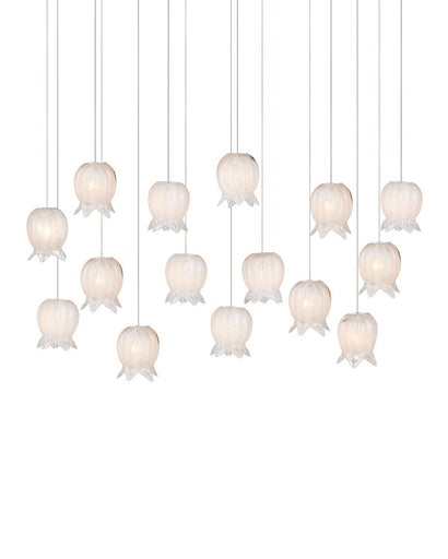 Polpo 15 Light Pendant White/Silver