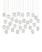 Currey and Company - 9000-1408 - 30 Light Pendant - Polpo - White/Silver