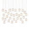 Currey and Company - 9000-1408 - 30 Light Pendant - Polpo - White/Silver