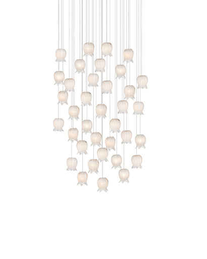 Polpo 36 Light Pendant White/Silver