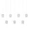 Currey and Company - 9000-1410 - Seven Light Pendant - Polpo - White/Silver