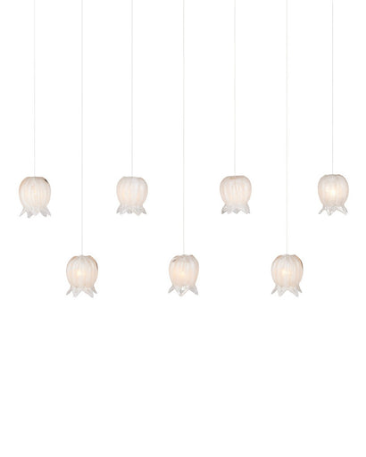 Polpo Seven Light Pendant White/Silver