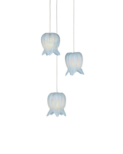 Polpo Three Light Pendant Blue/Silver