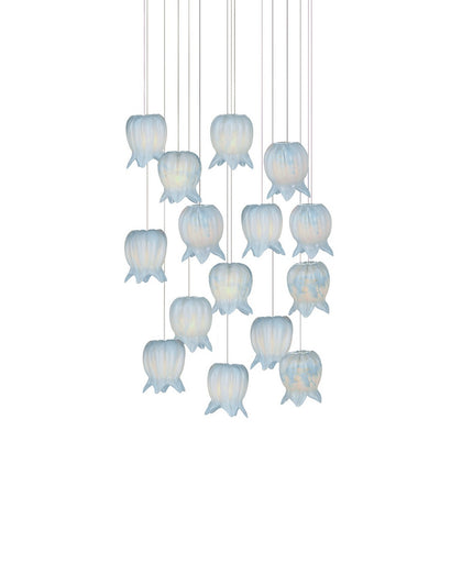 Polpo 15 Light Pendant Blue/Silver