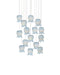 Currey and Company - 9000-1414 - 15 Light Pendant - Polpo - Blue/Silver