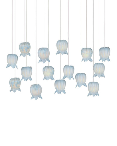 Polpo 15 Light Pendant Blue/Silver
