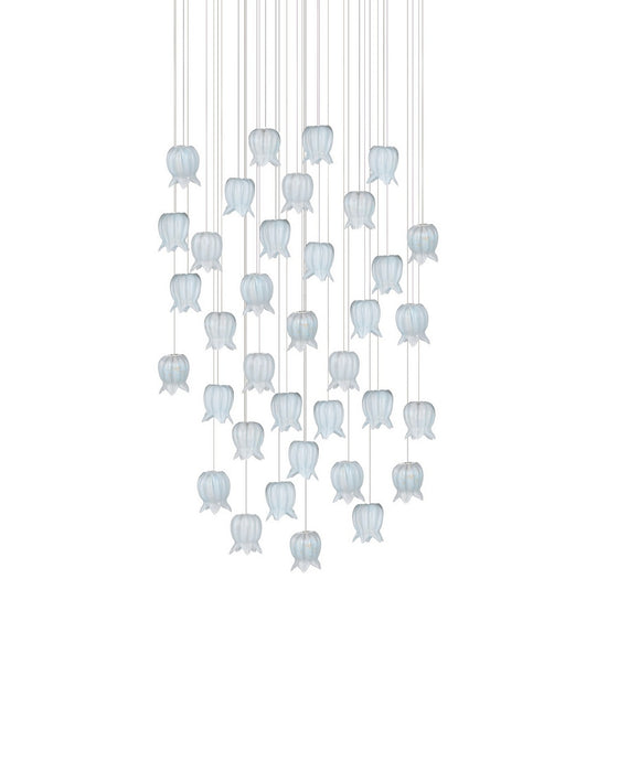 Currey and Company - 9000-1417 - 36 Light Pendant - Polpo - Blue/Silver