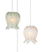 Currey and Company - 9000-1419 - Three Light Pendant - Polpo - Blue/Green/White/Silver
