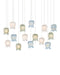 Currey and Company - 9000-1422 - 15 Light Pendant - Polpo - Blue/Green/White/Silver