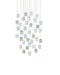 Currey and Company - 9000-1424 - 36 Light Pendant - Polpo - Blue/Green/White/Silver