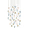 Currey and Company - 9000-1424 - 36 Light Pendant - Polpo - Blue/Green/White/Silver