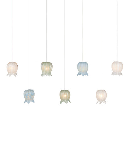Polpo Seven Light Pendant Blue/Green/White/Silver