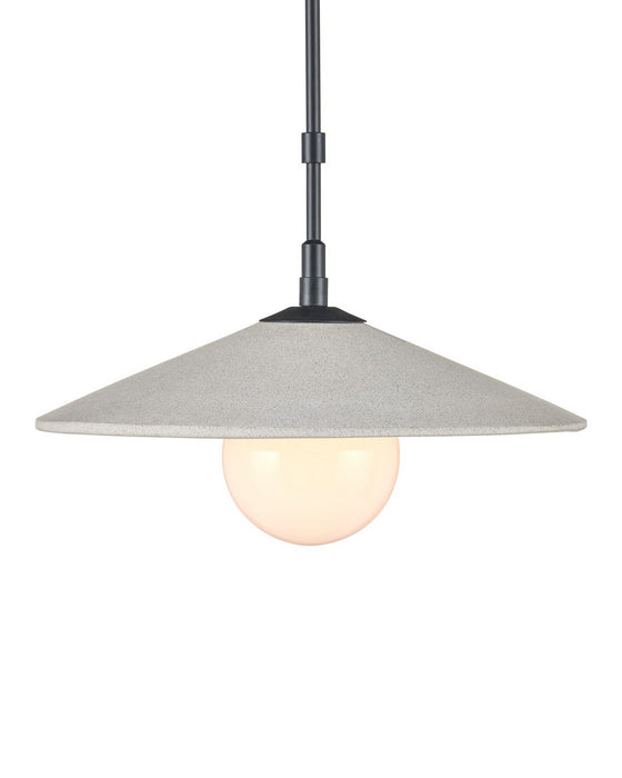 Currey and Company - 9500-0020 - One Light Pendant - Bothy - Natural/Black/Frosted White