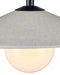 Currey and Company - 9500-0020 - One Light Pendant - Bothy - Natural/Black/Frosted White