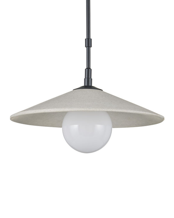 Currey and Company - 9500-0020 - One Light Pendant - Bothy - Natural/Black/Frosted White