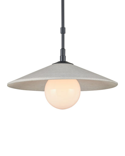 Bothy One Light Pendant Natural/Black/Frosted White