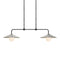 Currey and Company - 9500-0022 - Two Light Pendant - Bothy - Natural/Black/Frosted White