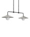 Currey and Company - 9500-0022 - Two Light Pendant - Bothy - Natural/Black/Frosted White