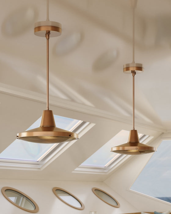 Currey and Company - 9500-0026 - One Light Pendant - Mariner - Antique Brass/Clear
