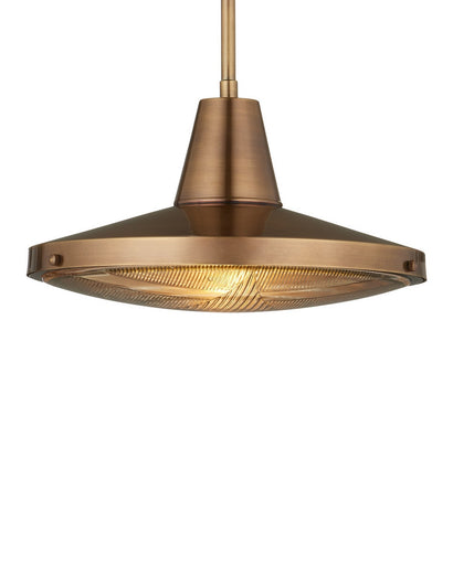 Mariner One Light Pendant Antique Brass/Clear