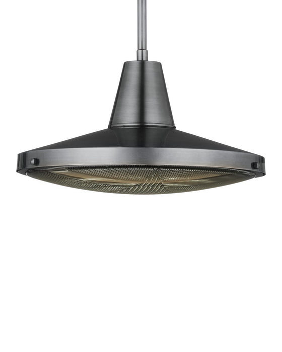 Currey and Company - 9500-0027 - One Light Pendant - Mariner - Antique Silver/Clear