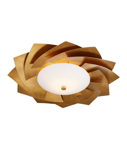 Asterisk LED Flush Mount Contemporary Gold Leaf/Contemporary Gold/Opaque White