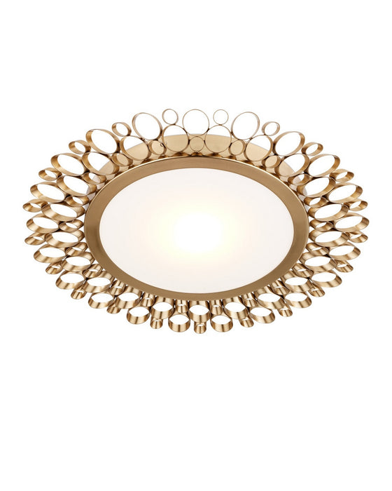 Currey and Company - 9999-0082 - LED Flush Mount - Antares - Antique Brass/White