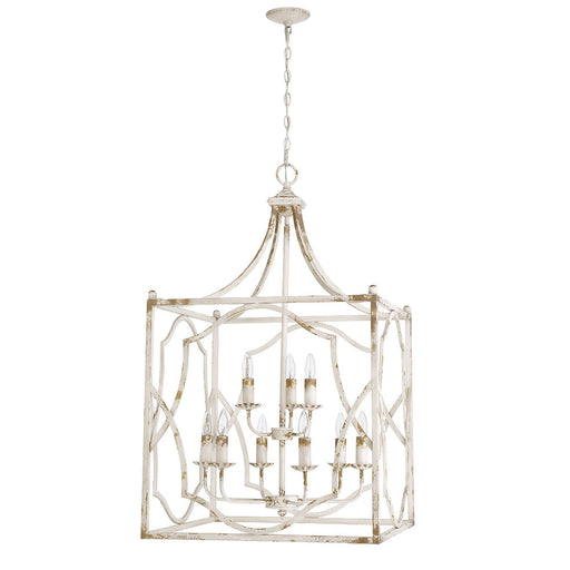 Laurent Nine Light Pendant Antique Ivory