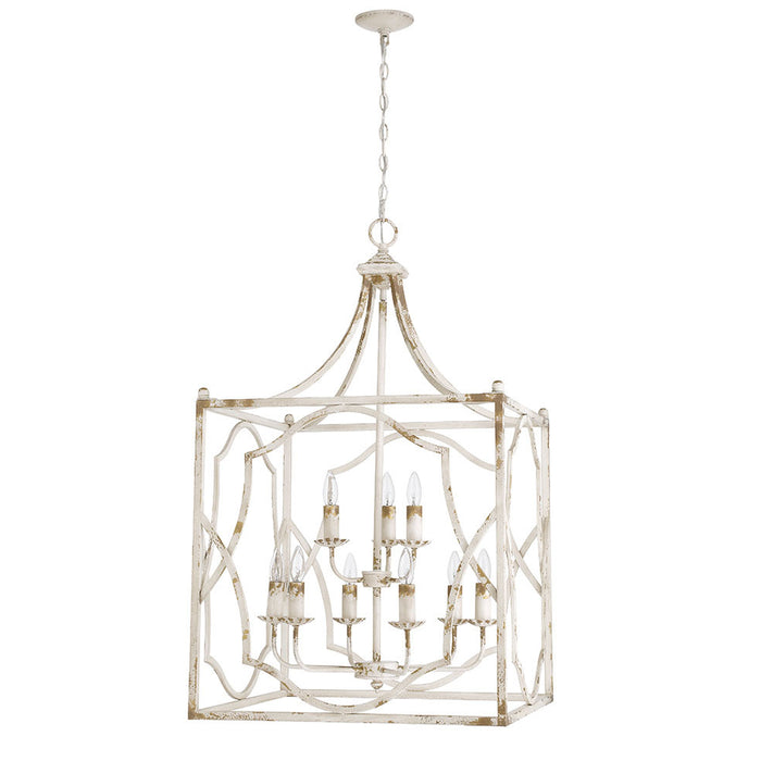 Golden - 0885-9P AI - Nine Light Pendant - Laurent - Antique Ivory