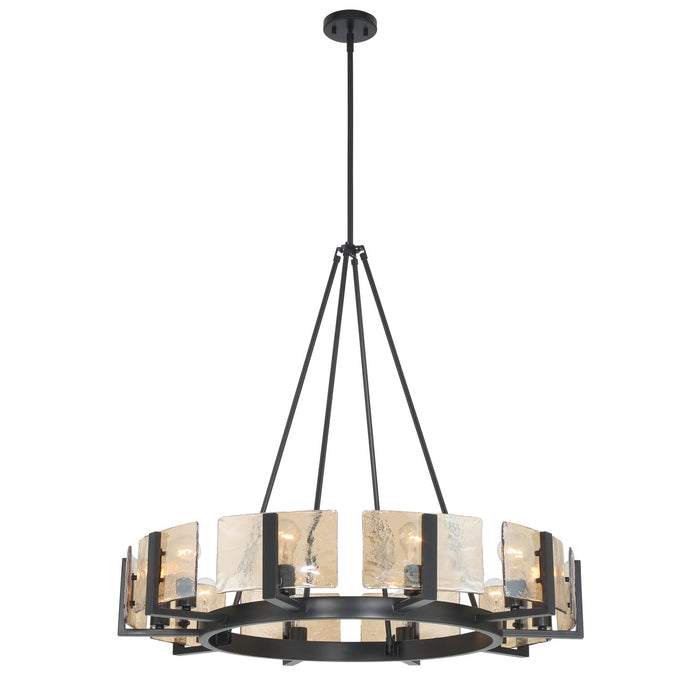Golden - 3164-10 BLK-AWG - Ten Light Chandelier - Aenon - Matte Black