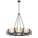 Golden - 3164-10 BLK-AWG - Ten Light Chandelier - Aenon - Matte Black