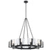 Golden - 3164-10 BLK-HWG - Ten Light Chandelier - Aenon - Matte Black