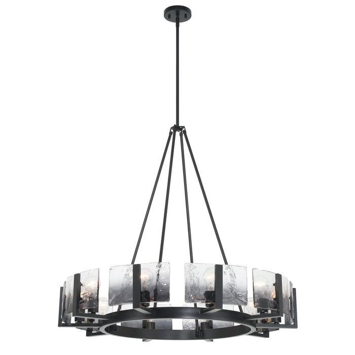 Golden - 3164-10 BLK-SWG - Ten Light Chandelier - Aenon - Matte Black