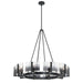 Golden - 3164-10 BLK-SWG - Ten Light Chandelier - Aenon - Matte Black
