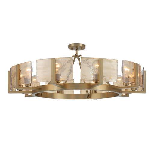 Aenon Ten Light Semi-Flush Mount Brushed Champagne Brass