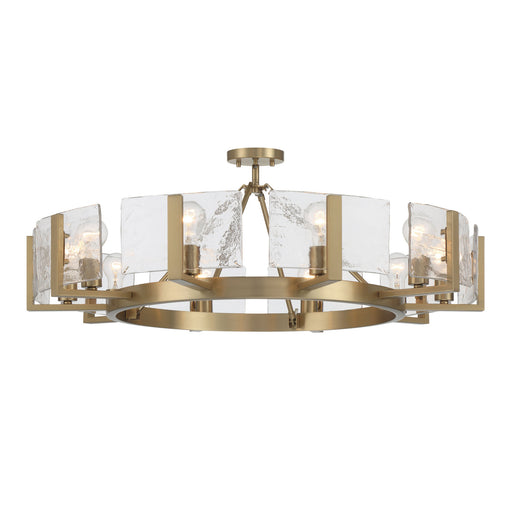 Aenon Ten Light Semi-Flush Mount Brushed Champagne Brass