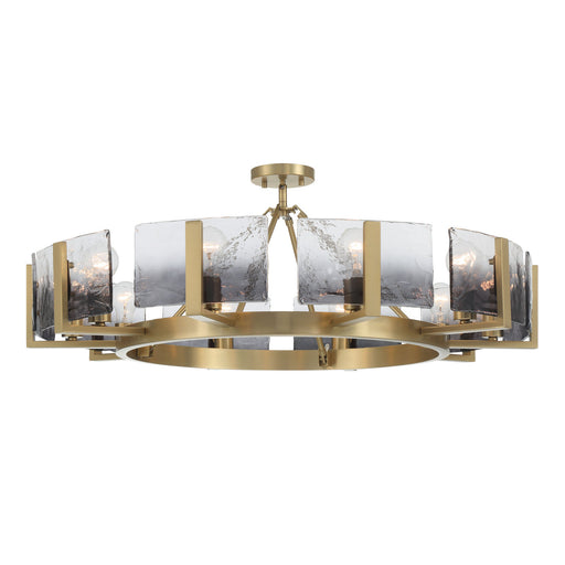 Aenon Ten Light Semi-Flush Mount Brushed Champagne Brass