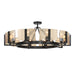 Golden - 3164-10SF BLK-AWG - Ten Light Semi-Flush Mount - Aenon - Matte Black