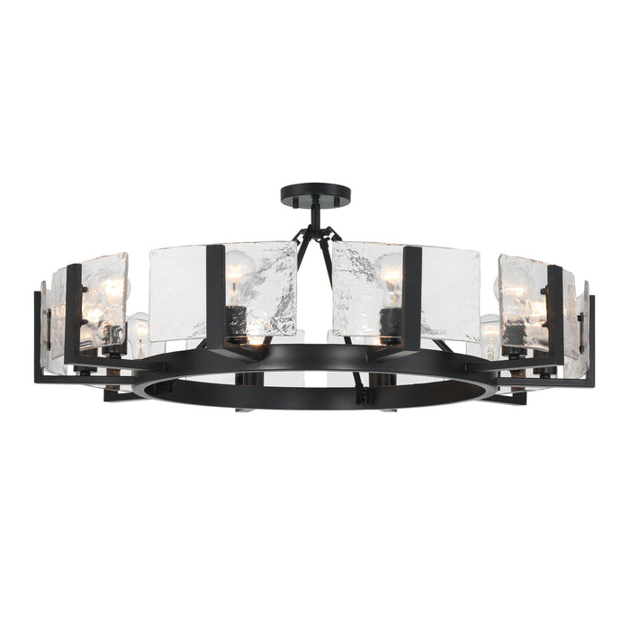 Golden - 3164-10SF BLK-HWG - Ten Light Semi-Flush Mount - Aenon - Matte Black
