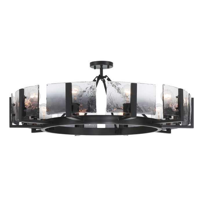 Golden - 3164-10SF BLK-SWG - Ten Light Semi-Flush Mount - Aenon - Matte Black