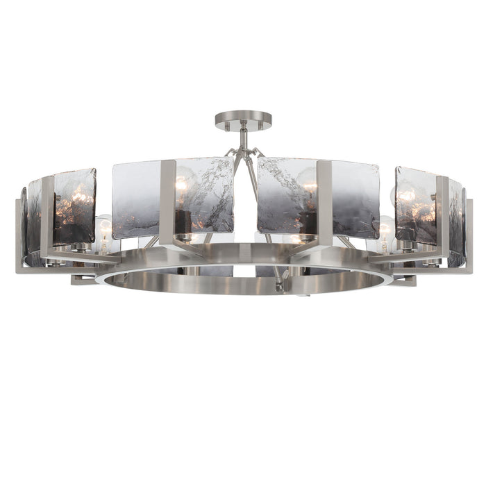 Golden - 3164-10SF PW-SWG - Ten Light Semi-Flush Mount - Aenon - Pewter