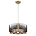 Golden - 3164-3 BCB-SWG - Three Light Chandelier - Aenon - Brushed Champagne Brass