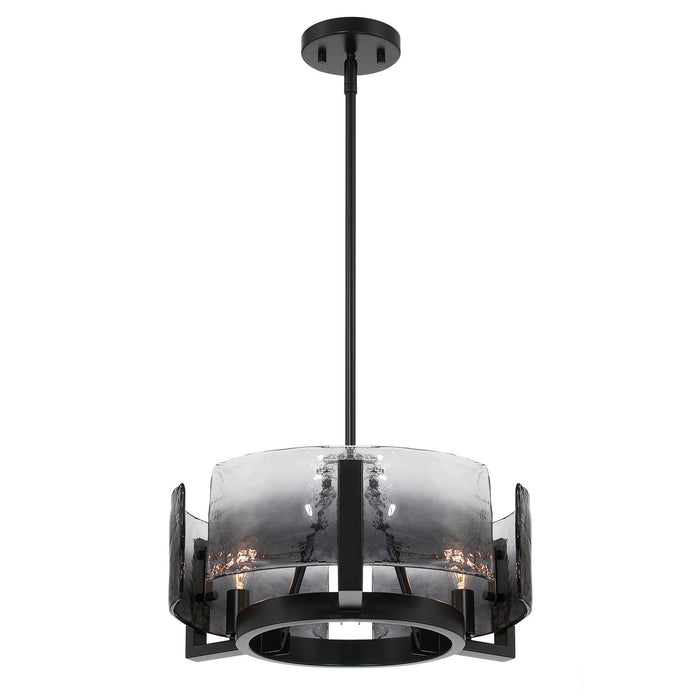 Golden - 3164-3 BLK-SWG - Three Light Chandelier - Aenon - Matte Black