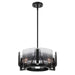 Golden - 3164-3 BLK-SWG - Three Light Chandelier - Aenon - Matte Black