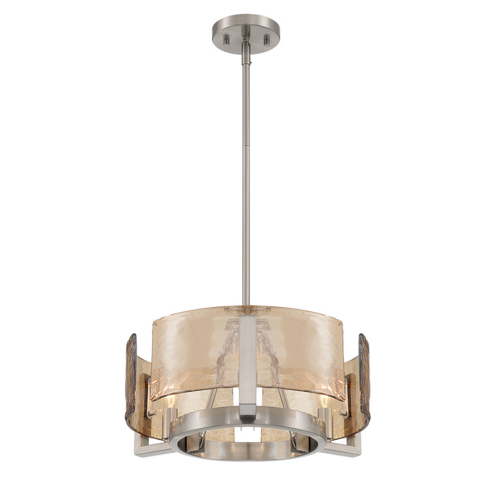 Golden - 3164-3 PW-AWG - Three Light Chandelier - Aenon - Pewter