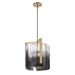Golden - 3164-3P BCB-SWG - Three Light Pendant - Aenon - Brushed Champagne Brass