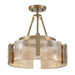 Golden - 3164-3SF BCB-AWG - Three Light Semi-Flush Mount - Aenon - Brushed Champagne Brass