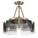 Golden - 3164-3SF BCB-SWG - Three Light Semi-Flush Mount - Aenon - Brushed Champagne Brass